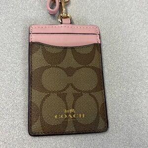Coach lanyard and card holder